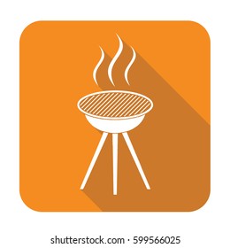 Barbecue grill icon. Vector illustration
