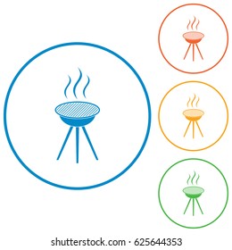 Barbecue grill icon. Vector illustration