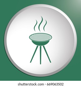 Barbecue grill icon. Vector illustration