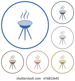 Barbecue grill icon. Vector illustration
