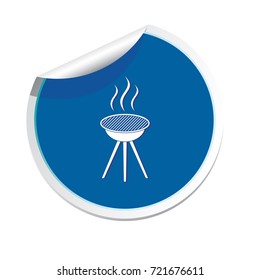 Barbecue grill icon. Vector illustration
