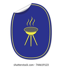 Barbecue grill icon. Vector illustration