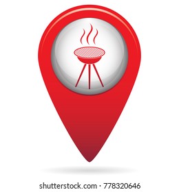 Barbecue grill icon. Vector illustration