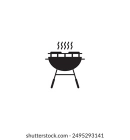 Barbecue Grill Icon vector ilustration logo design