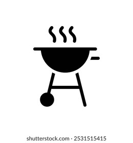 Barbecue grill icon web design in vector