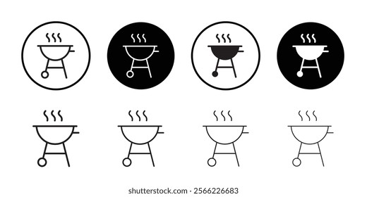 Barbecue grill icon web design in vector