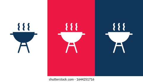 Barbecue grill icon for web and mobile