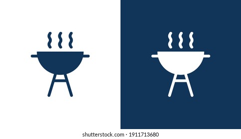 Barbecue grill icon for web and mobile
