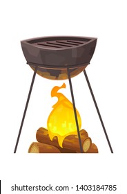 Barbecue and grill isolated on white background vector