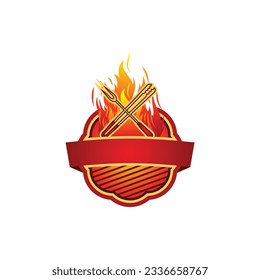 Barbecue grill logo. Bbq party