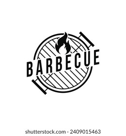 Plantilla de vector de diseño de logotipo de parrilla de barbacoa