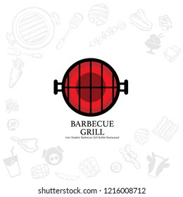 barbecue grill logo icon graphic japanese buffet restaurant