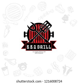barbecue grill logo icon graphic japanese buffet restaurant