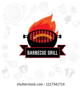 barbecue grill logo icon graphic buffet restaurant