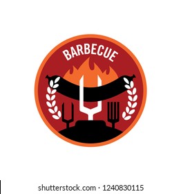 Barbecue Grill Logo Sticker 3 Stock Vector (Royalty Free) 1240830115 ...