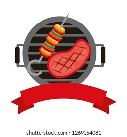 barbecue grill meat and kebab banner