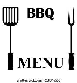 Barbecue grill menu vector illustration on white background