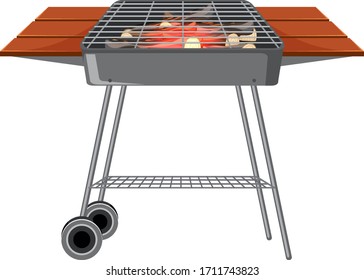 Barbecue grill on white background illustration