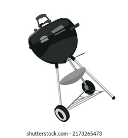 Barbecue grill on white background