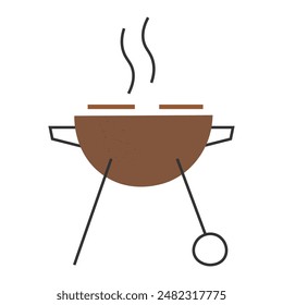 Barbecue grill on a white background.