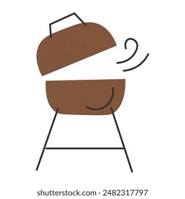Barbecue grill on a white background.