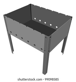 barbecue grill on a white background. Vector illustration.