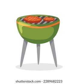 Barbecue grill picnic equipment vector illustration