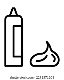 Barbecue and grill related symbols flat line icon. Outline sign for mobile concept and web design, store