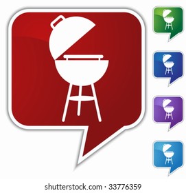 barbecue grill speech bubble