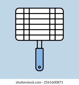 Barbecue, grill steel grid line icon. Graph symbol for cooking web site and apps design, logo, app, UI