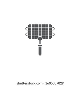 Barbecue, grill steel grid vector icon symbol tool isolated on white background