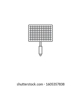 Barbecue, grill steel grid vector icon symbol tool isolated on white background