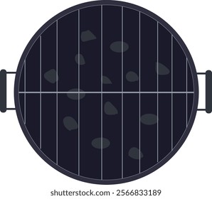 Barbecue Grill Top View, charcoal barbecue grill top view.