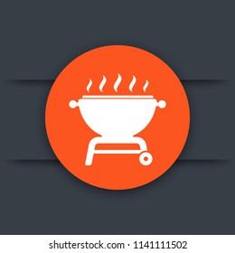 barbecue grill vector icon