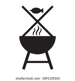 Barbecue Grill vector icon. filled flat sign for mobile concept and web design. BBQ stand with fire flame glyph icon. Symbol, logo illustration.