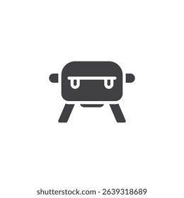 Barbecue grill vector icon. filled flat sign for mobile concept and web design. BBQ Grill glyph icon. Symbol, logo illustration. Vector graphics