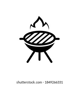 Barbecue Grill vector, icon, glyph style design