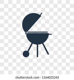 Barbecue grill vector icon isolated on transparent background, Barbecue grill logo concept