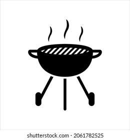 Barbecue grill vector icon symbol design