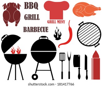 barbecue grill vector illustration