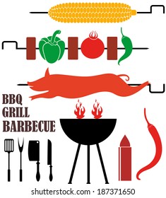Barbecue Grill. Vector illustration