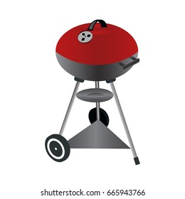 Barbecue grill. Vector illustration isolated on white background.