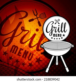 Barbecue grill vector illustration on white background