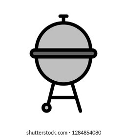 Barbecue grill vector, Barbecue related filled design editable stroke icon