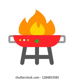 Barbecue grill vector, Barbecue related flat design icon
