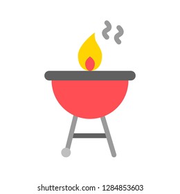 Barbecue grill vector, Barbecue related flat design icon