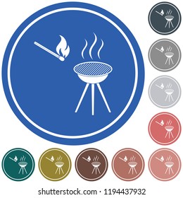 The barbecue icon. Flat Vector illustration