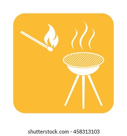 The barbecue icon. Flat Vector illustration