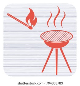 The barbecue icon. Flat Vector illustration