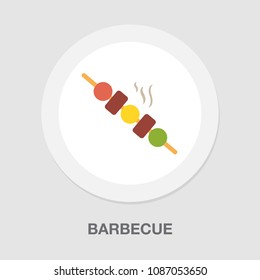 barbecue icon - grilled chicken illustration, restaurant symbol - cooking meal